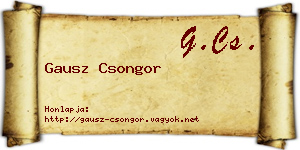 Gausz Csongor névjegykártya